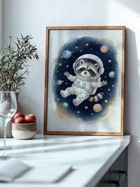 Waschbär Astronaut Cartoon