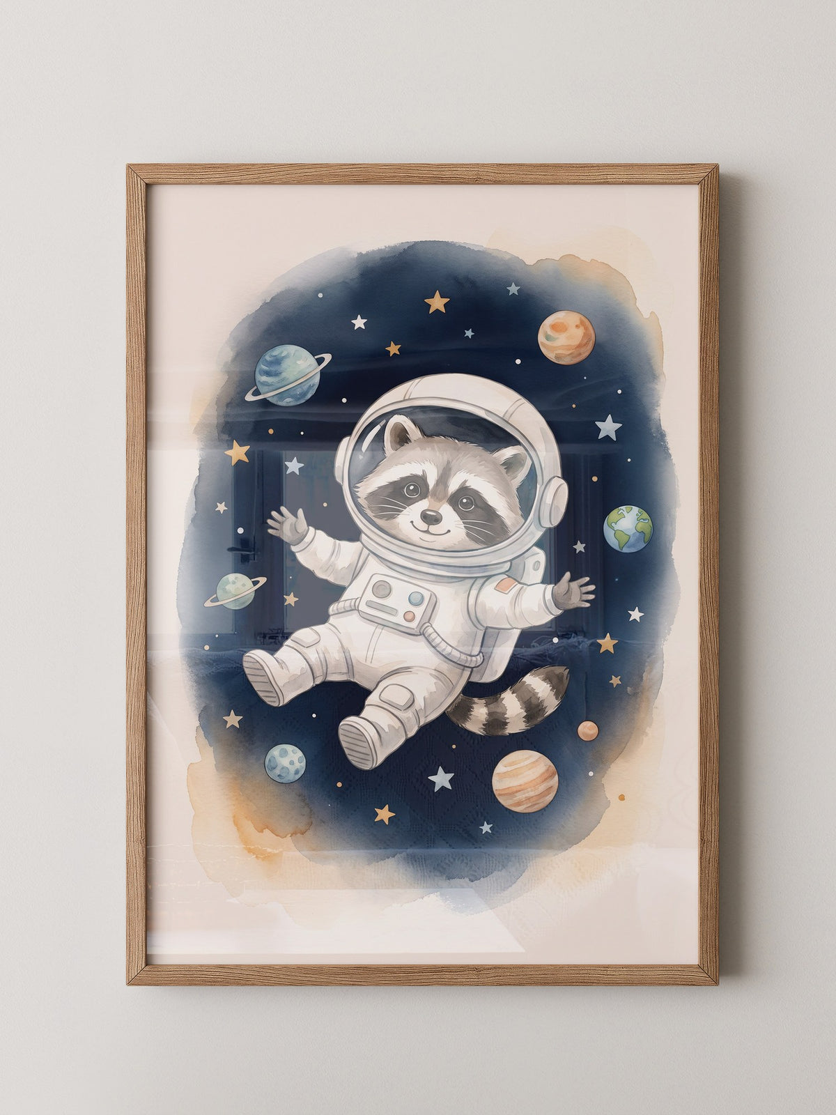 Waschbär Astronaut Cartoon