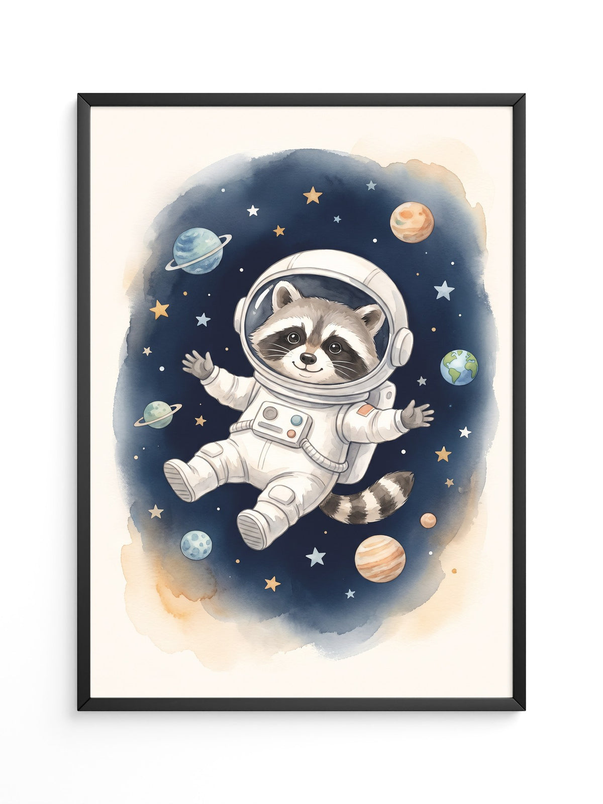 Waschbär Astronaut Cartoon