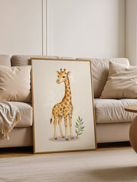 Giraffe Cartoon Sanft Braun
