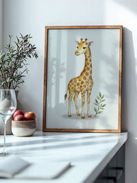 Giraffe Cartoon Sanft Braun