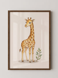 Giraffe Cartoon Sanft Braun