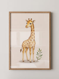 Giraffe Cartoon Sanft Braun