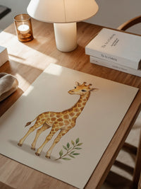 Giraffe Cartoon Sanft Braun