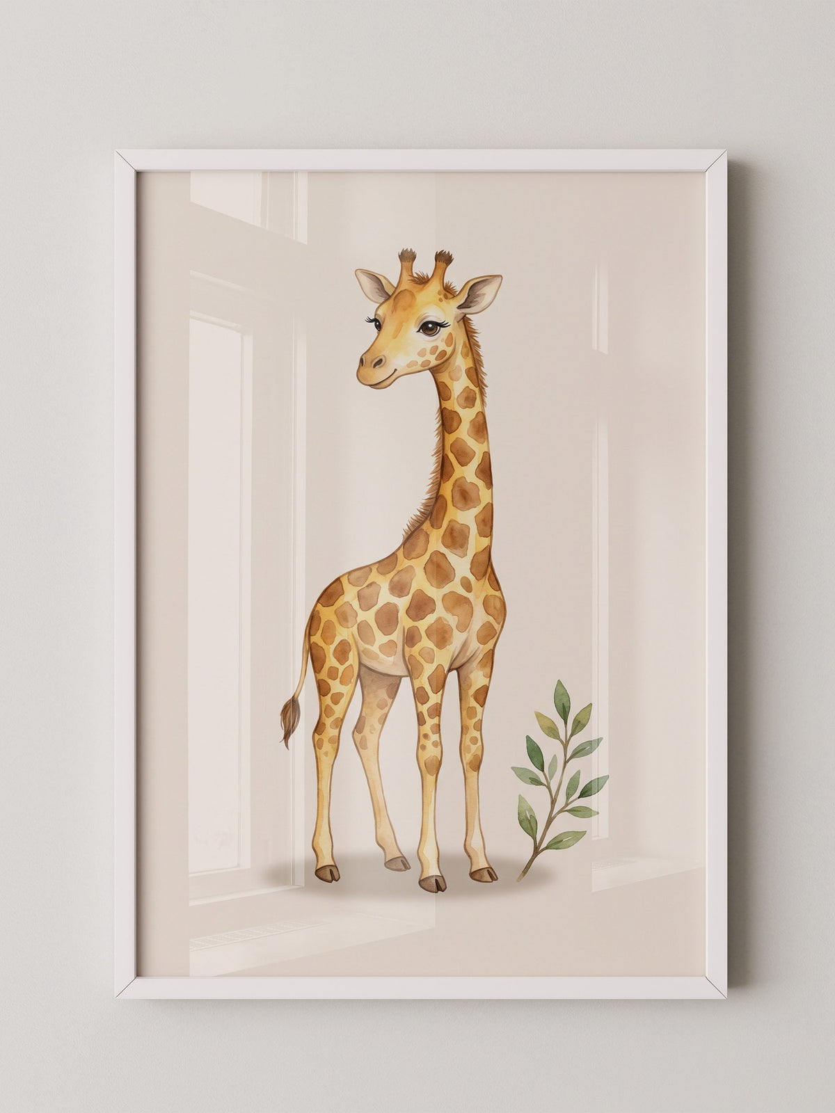 Giraffe Cartoon Sanft Braun