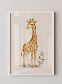 Giraffe Cartoon Sanft Braun