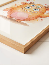 Fluffiges Monster mit drei Augen