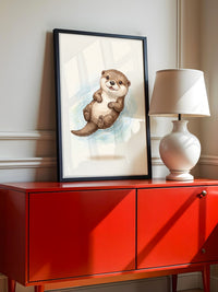 Lächelnder Otter Aquarell