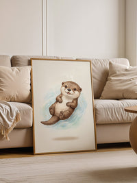 Lächelnder Otter Aquarell