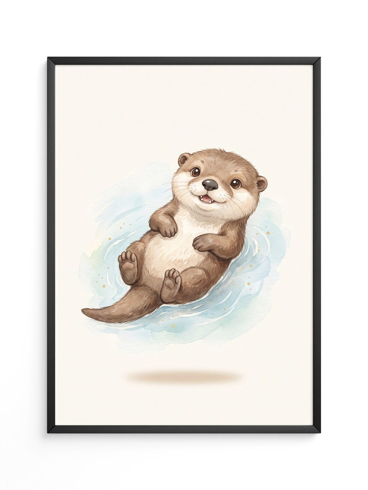 Lächelnder Otter Aquarell