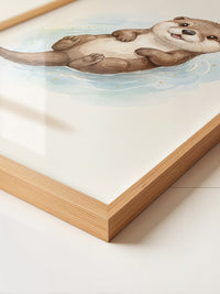 Lächelnder Otter Aquarell