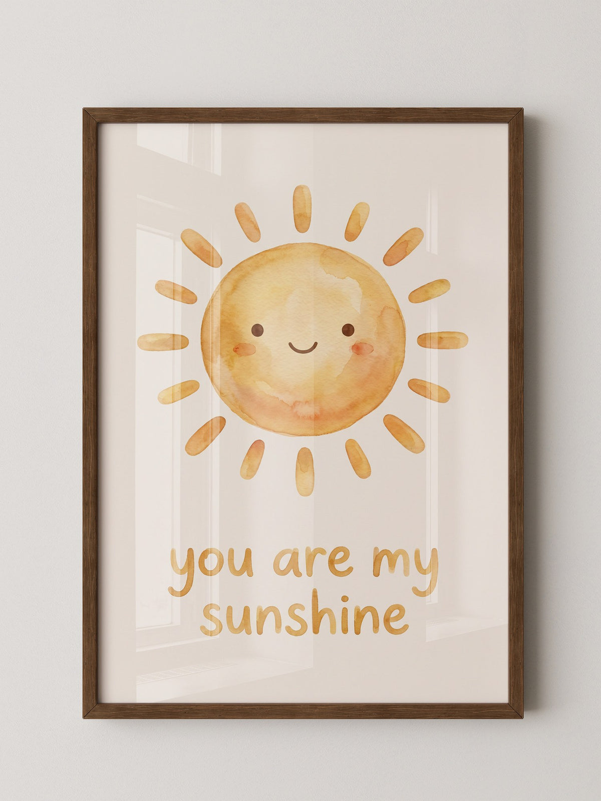 Fröhliche Sonne Aquarell