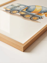 Betonmischer Aquarell Lächeln