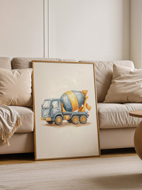 Betonmischer Aquarell Lächeln