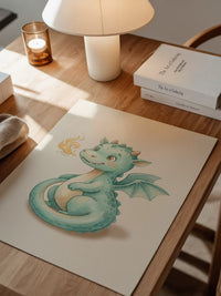 Drachenbaby in Aquarellmint