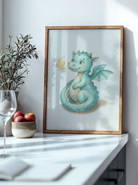 Drachenbaby in Aquarellmint