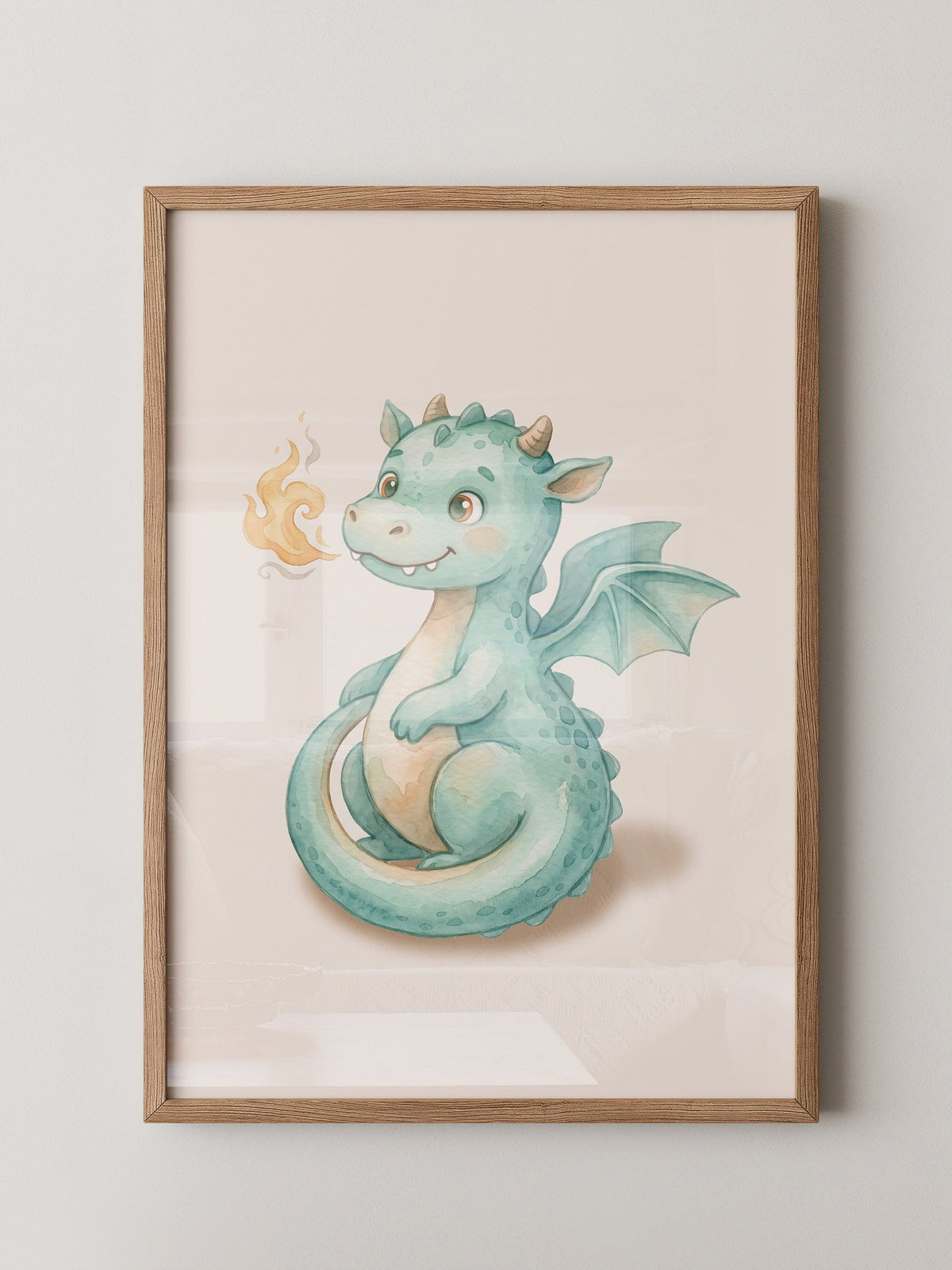 Drachenbaby in Aquarellmint