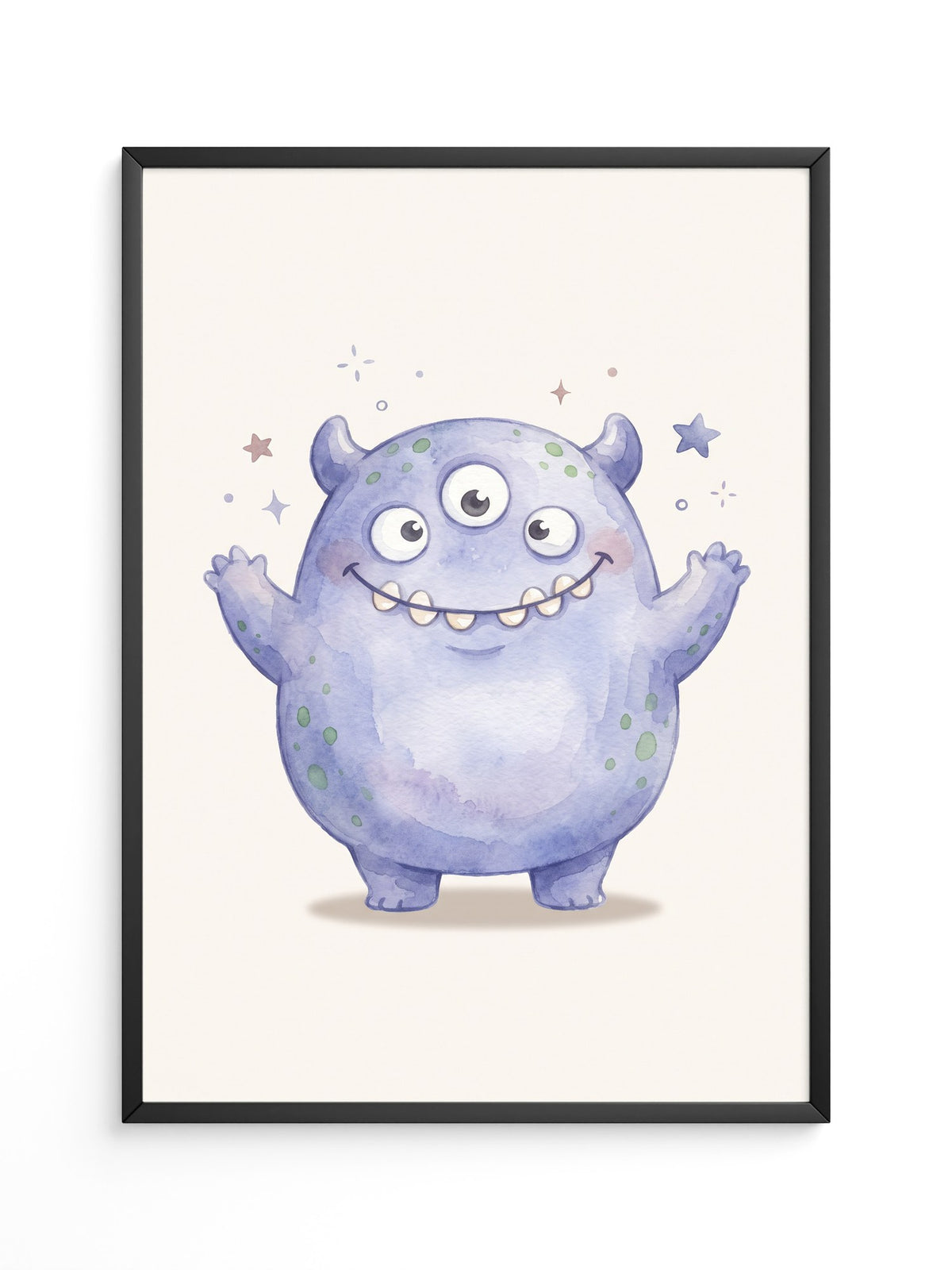 Lila Monster Augen Cartoon