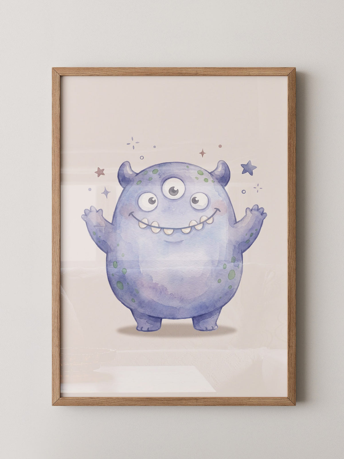 Lila Monster Augen Cartoon
