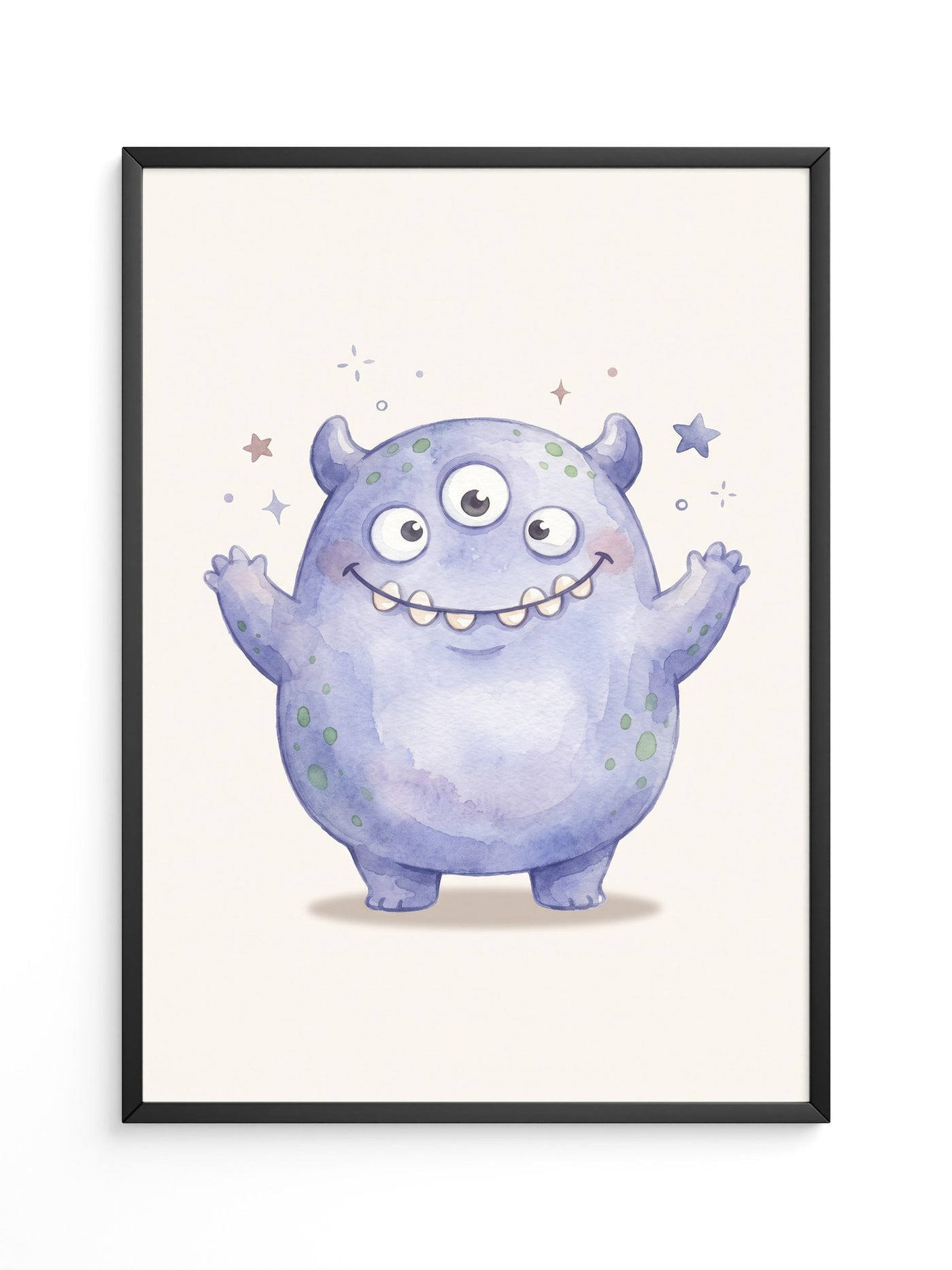 Lila Monster Augen Cartoon