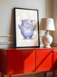 Lila Monster Augen Cartoon