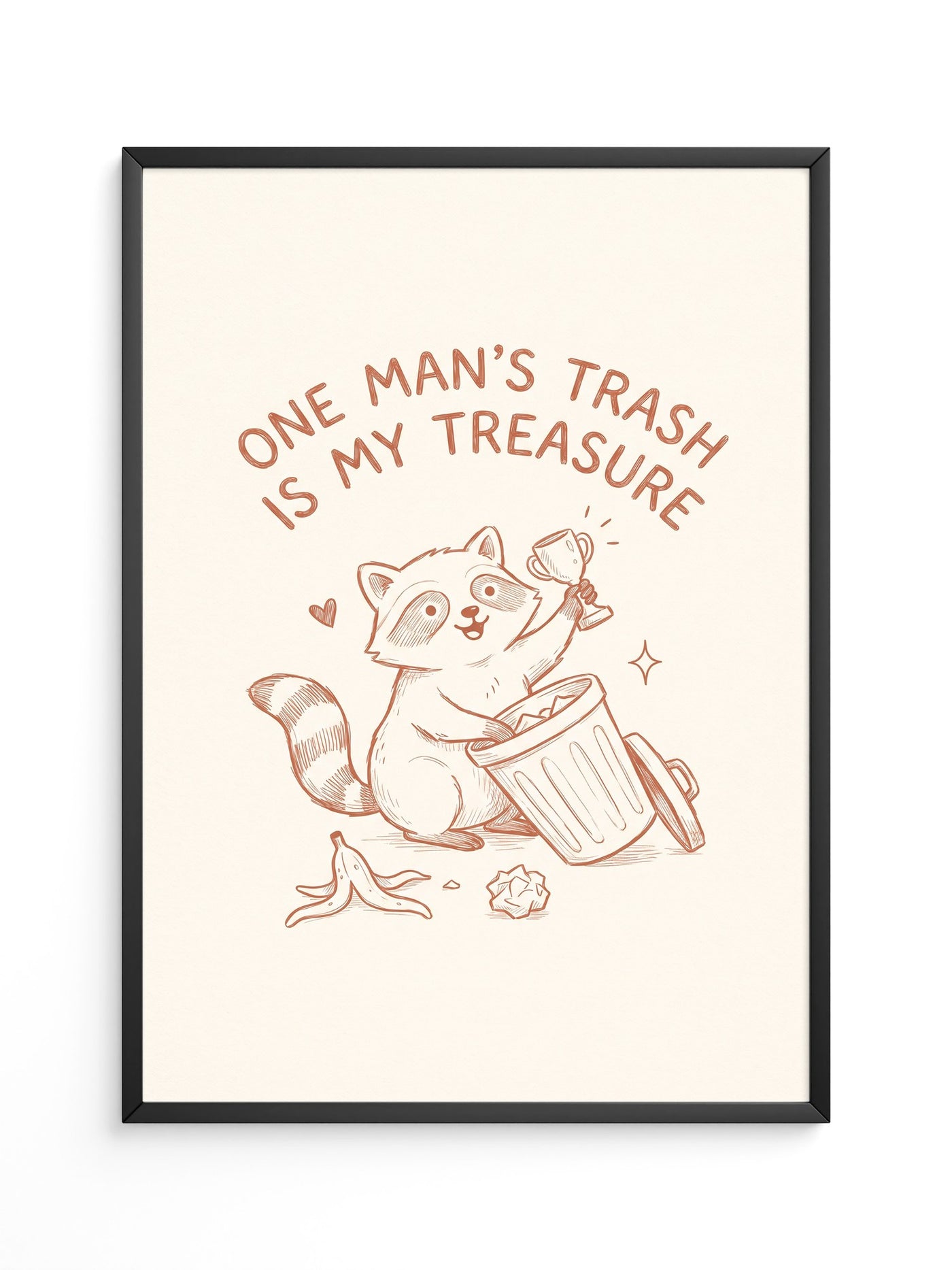 Waschbär Trophäe skurril