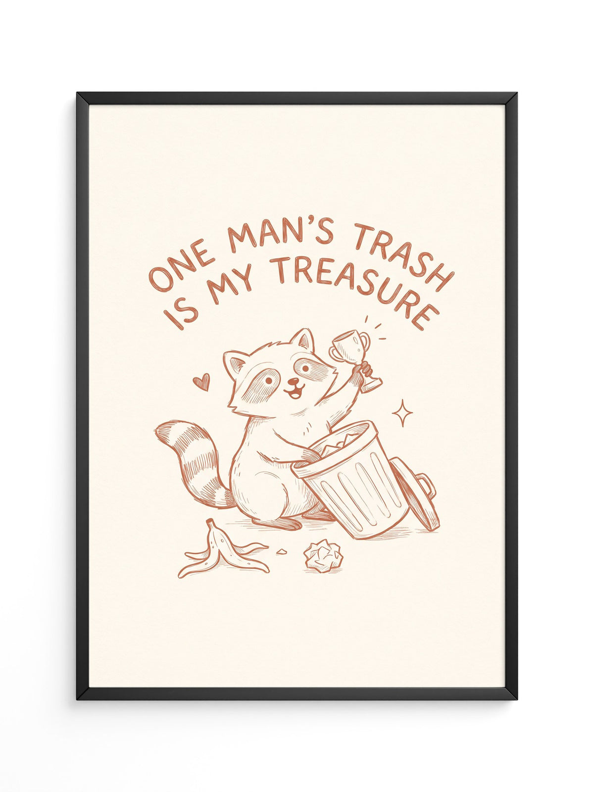 Waschbär Trophäe skurril