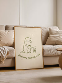 Niedlicher Otter pflanzt Liebe