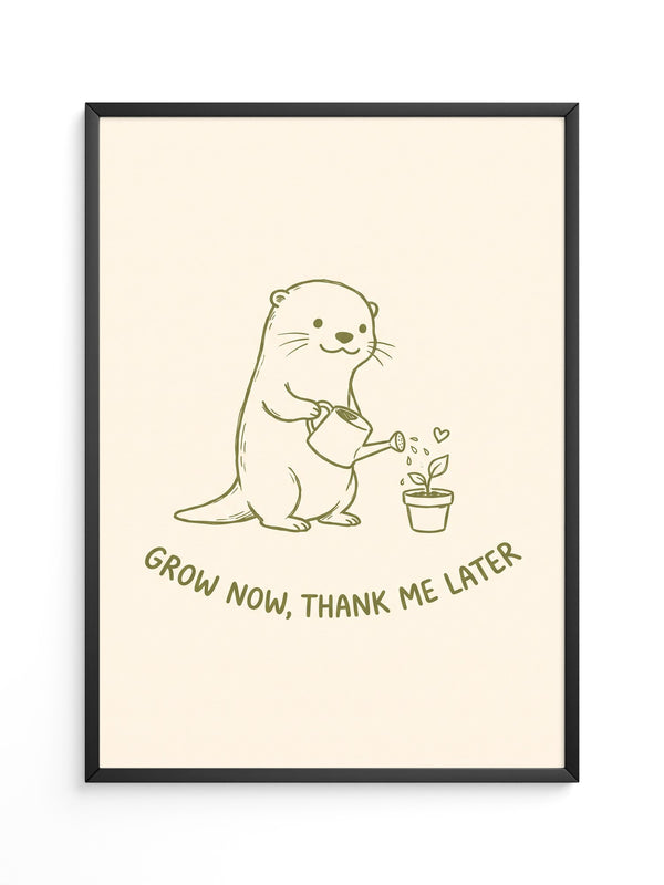 Niedlicher Otter pflanzt Liebe