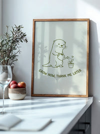 Niedlicher Otter pflanzt Liebe