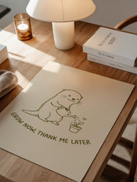 Niedlicher Otter pflanzt Liebe