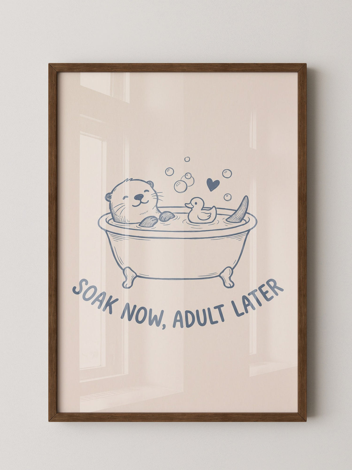 Otter in Badewanne Entspannung