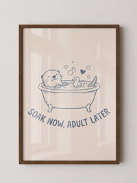 Otter in Badewanne Entspannung
