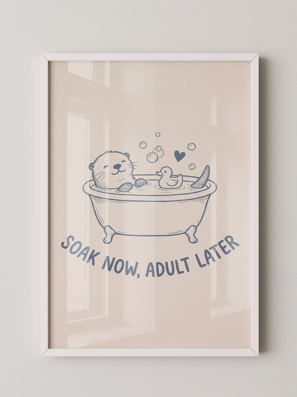 Otter in Badewanne Entspannung
