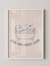Otter in Badewanne Entspannung