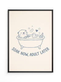 Otter in Badewanne Entspannung