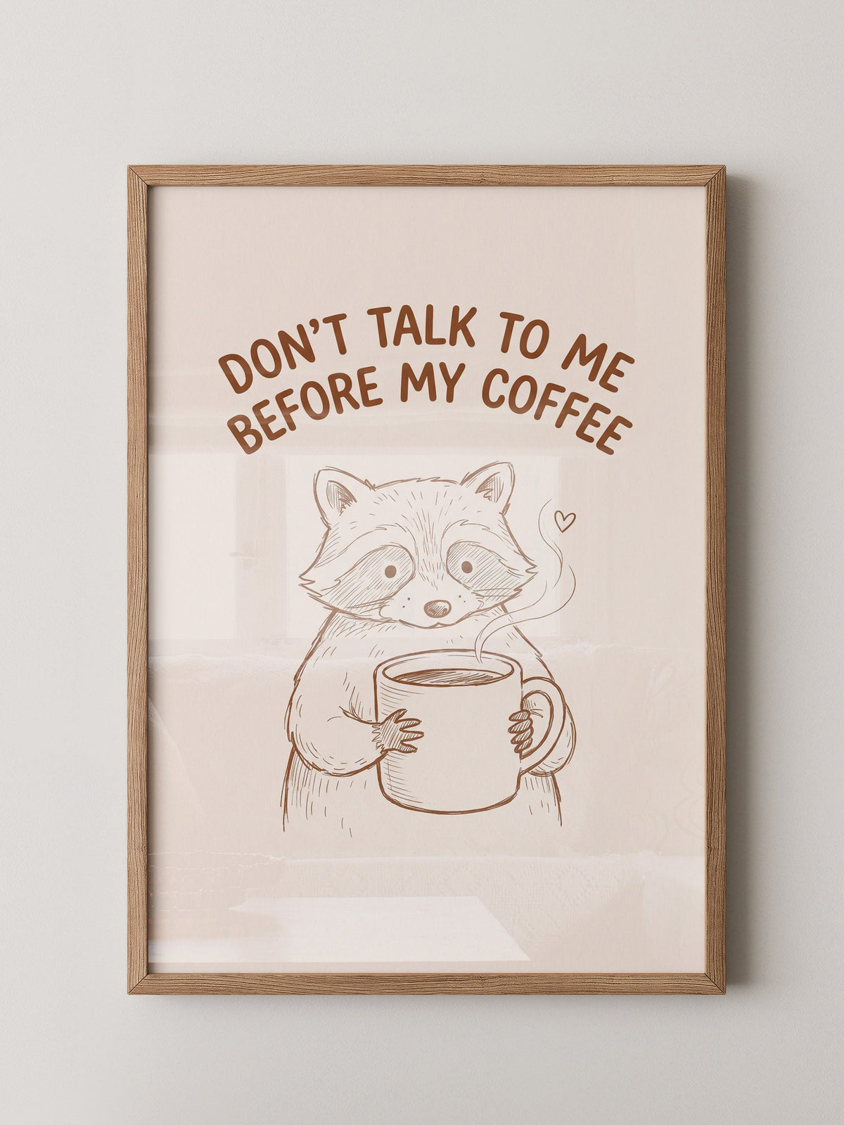 Waschbär Kaffee Morgenroutine