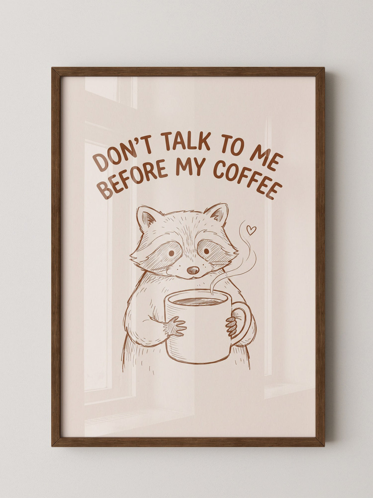 Waschbär Kaffee Morgenroutine