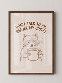 Waschbär Kaffee Morgenroutine