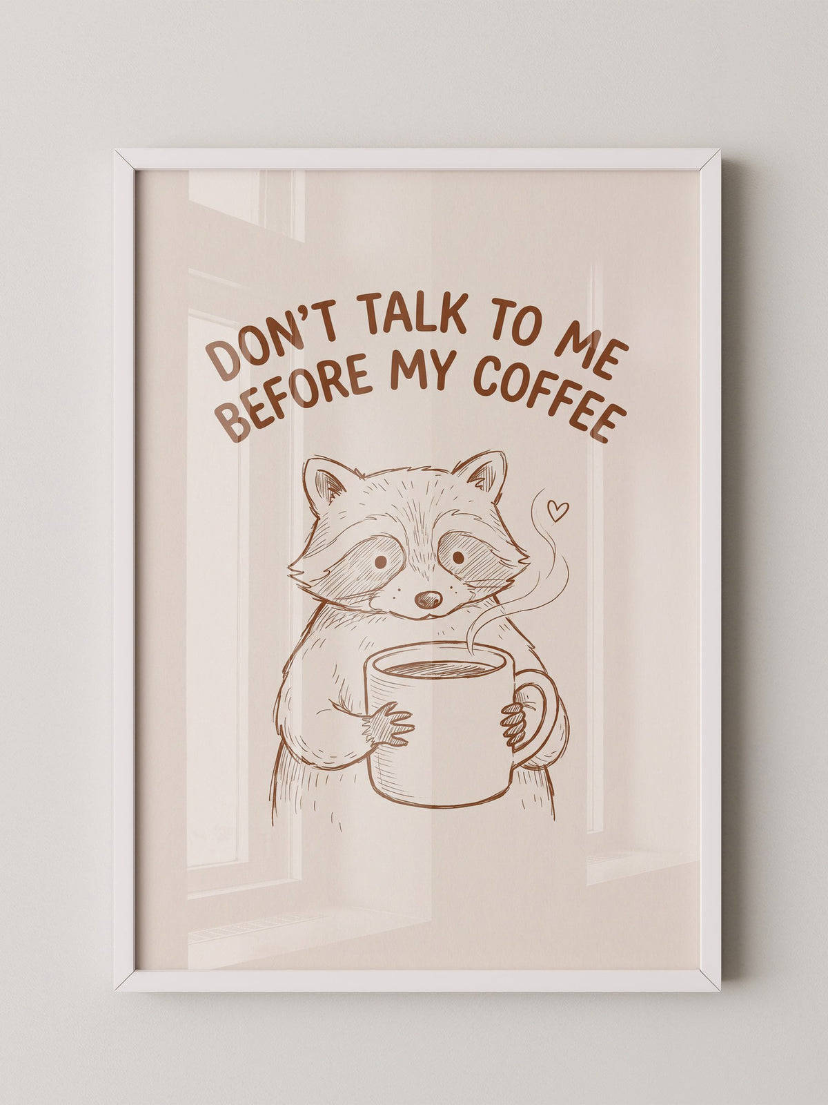 Waschbär Kaffee Morgenroutine