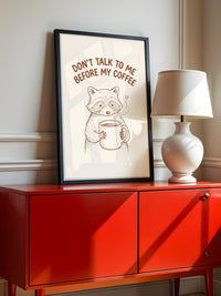 Waschbär Kaffee Morgenroutine