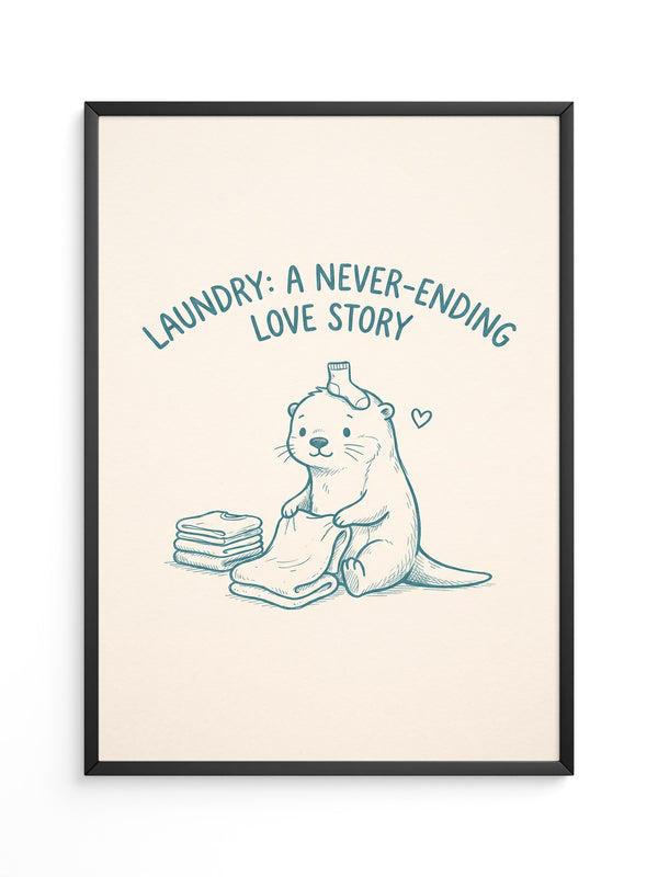 Otter Wäschtag Cartoonverspieltheit