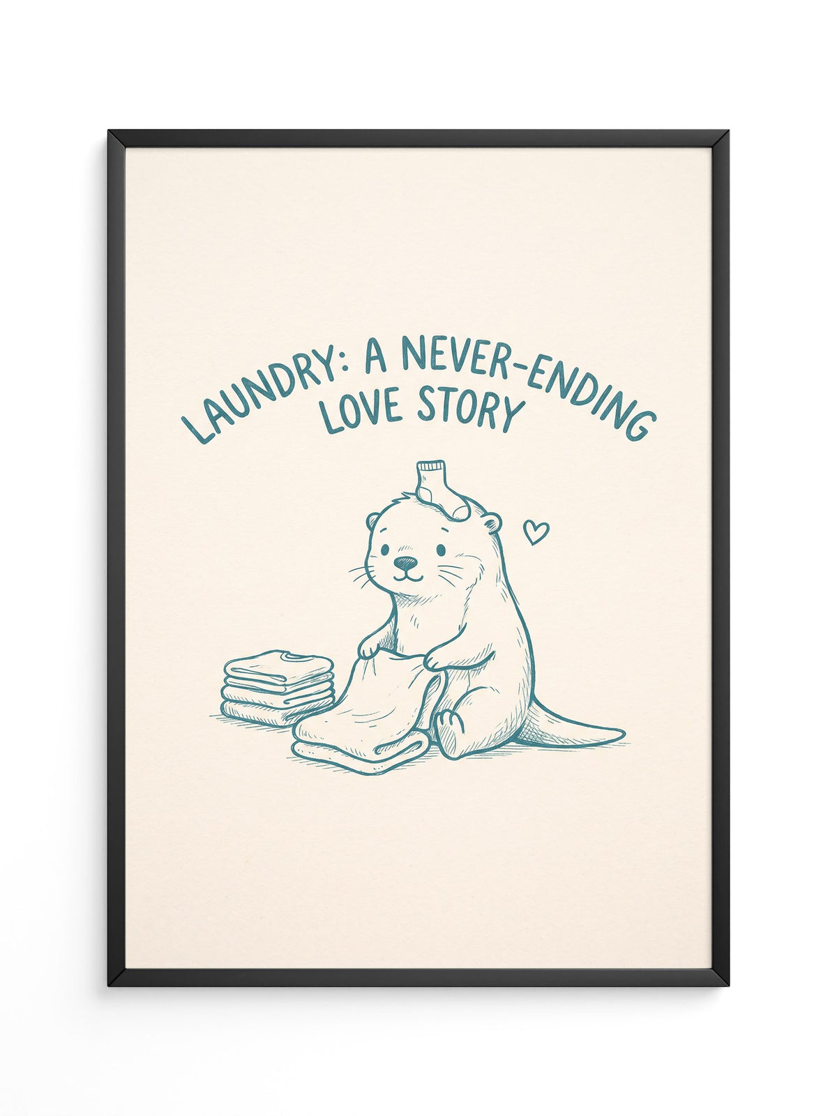 Otter Wäschtag Cartoonverspieltheit