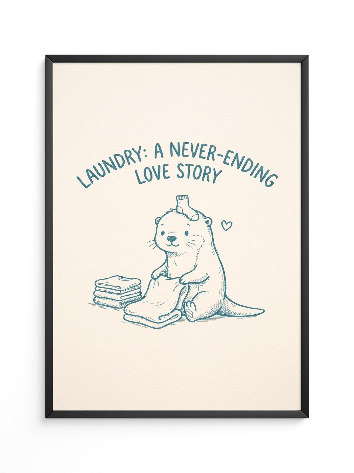 Otter Wäschtag Cartoonverspieltheit