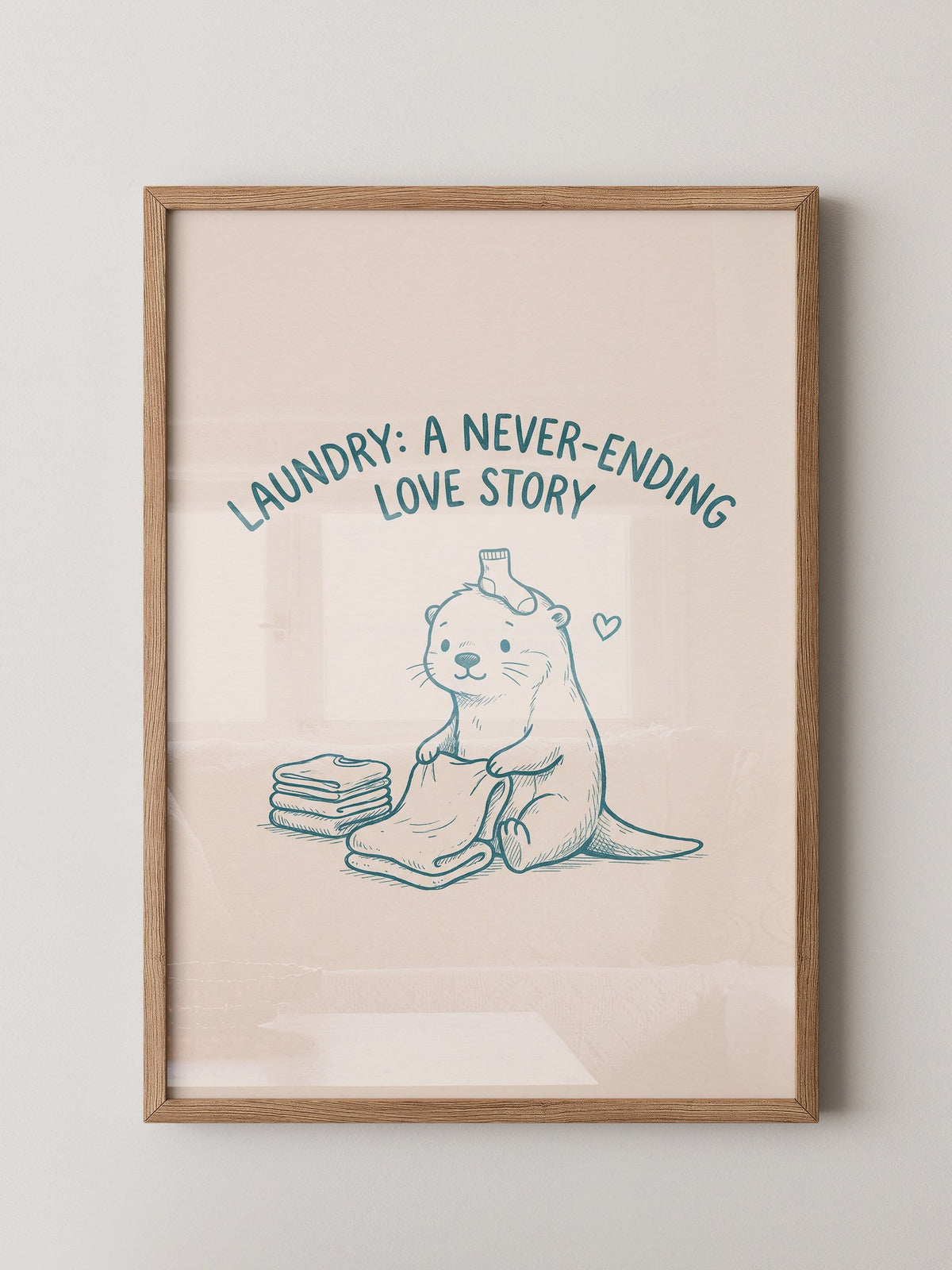 Otter Wäschtag Cartoonverspieltheit