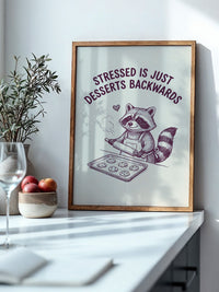 Backendes Waschbär Wortspiel