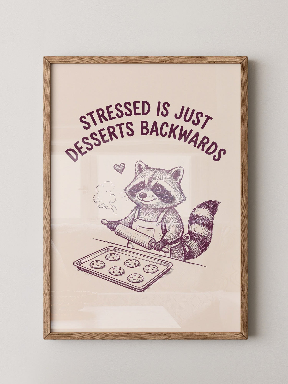 Backendes Waschbär Wortspiel