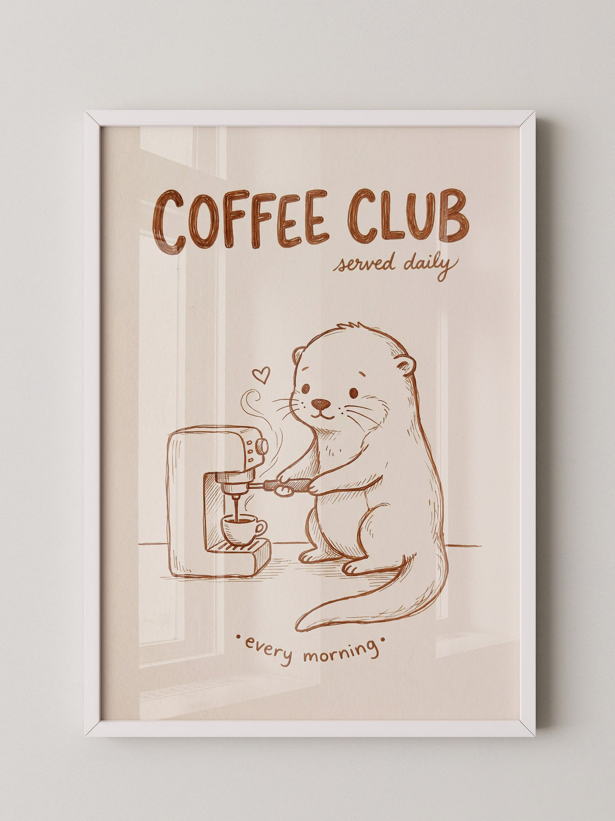 Otter Kaffeezubereitung Herzchen