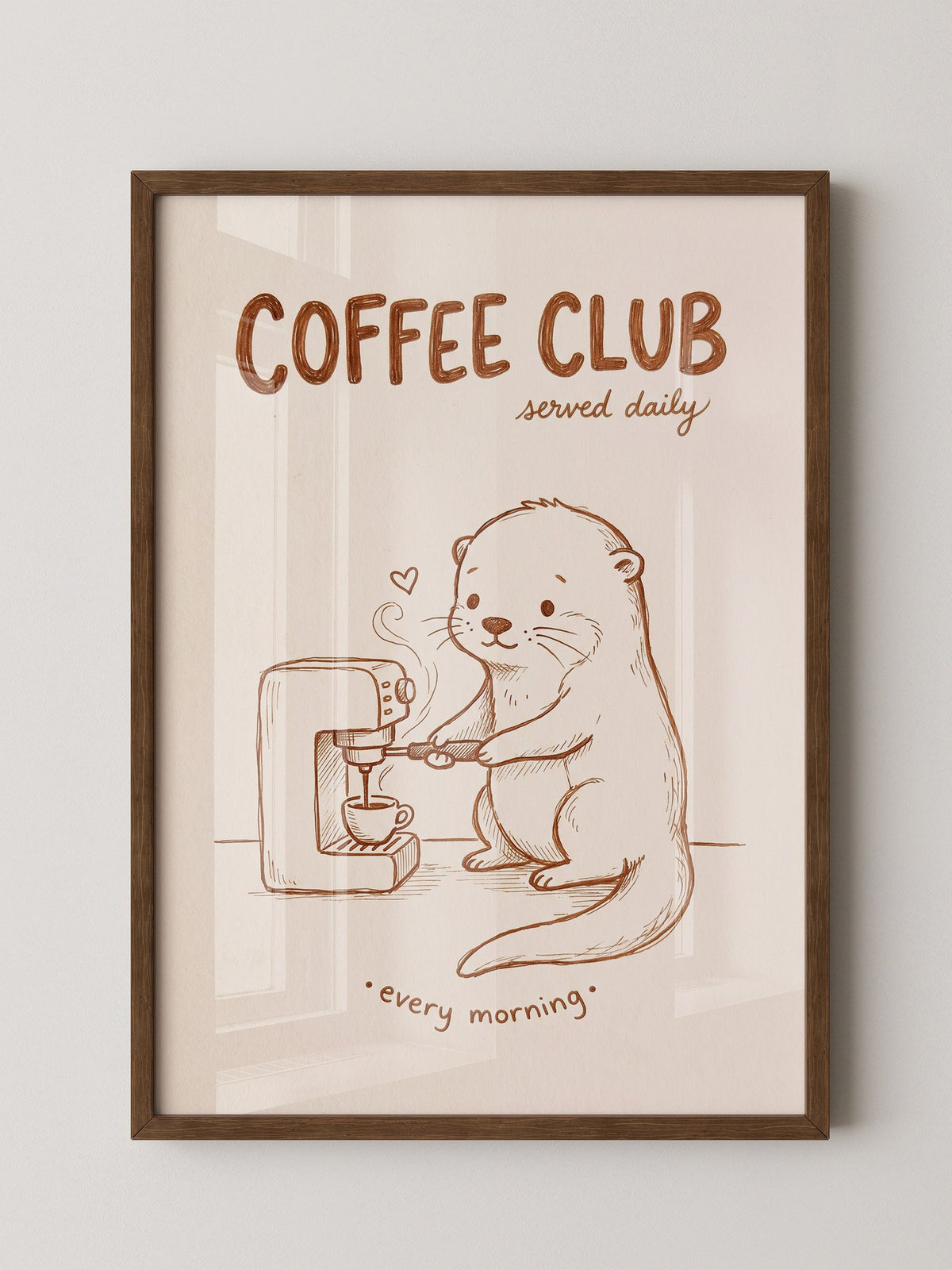 Otter Kaffeezubereitung Herzchen