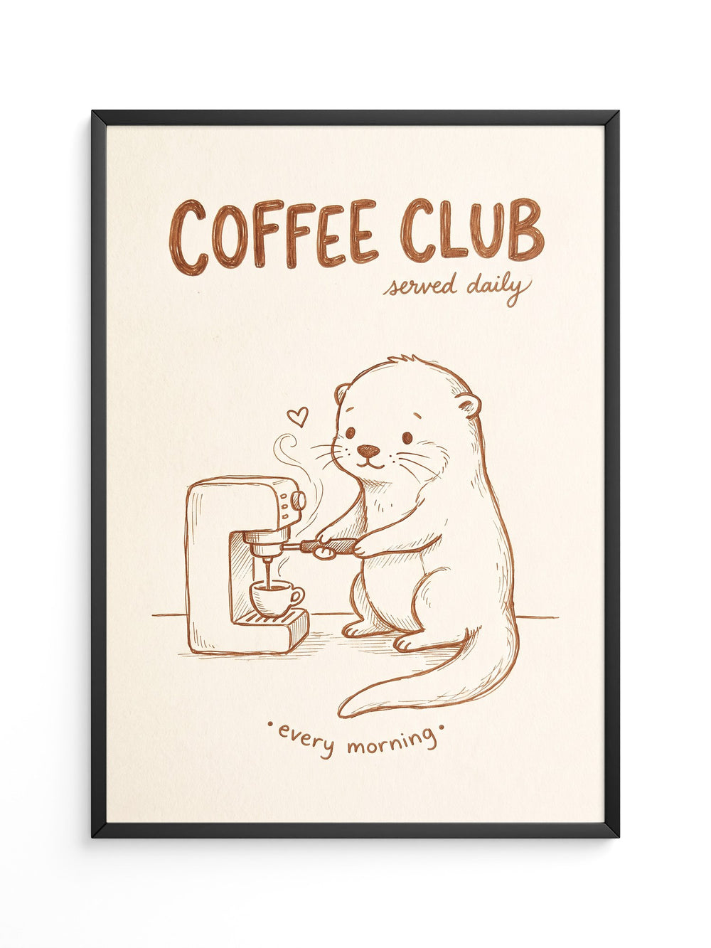 Otter Kaffeezubereitung Herzchen
